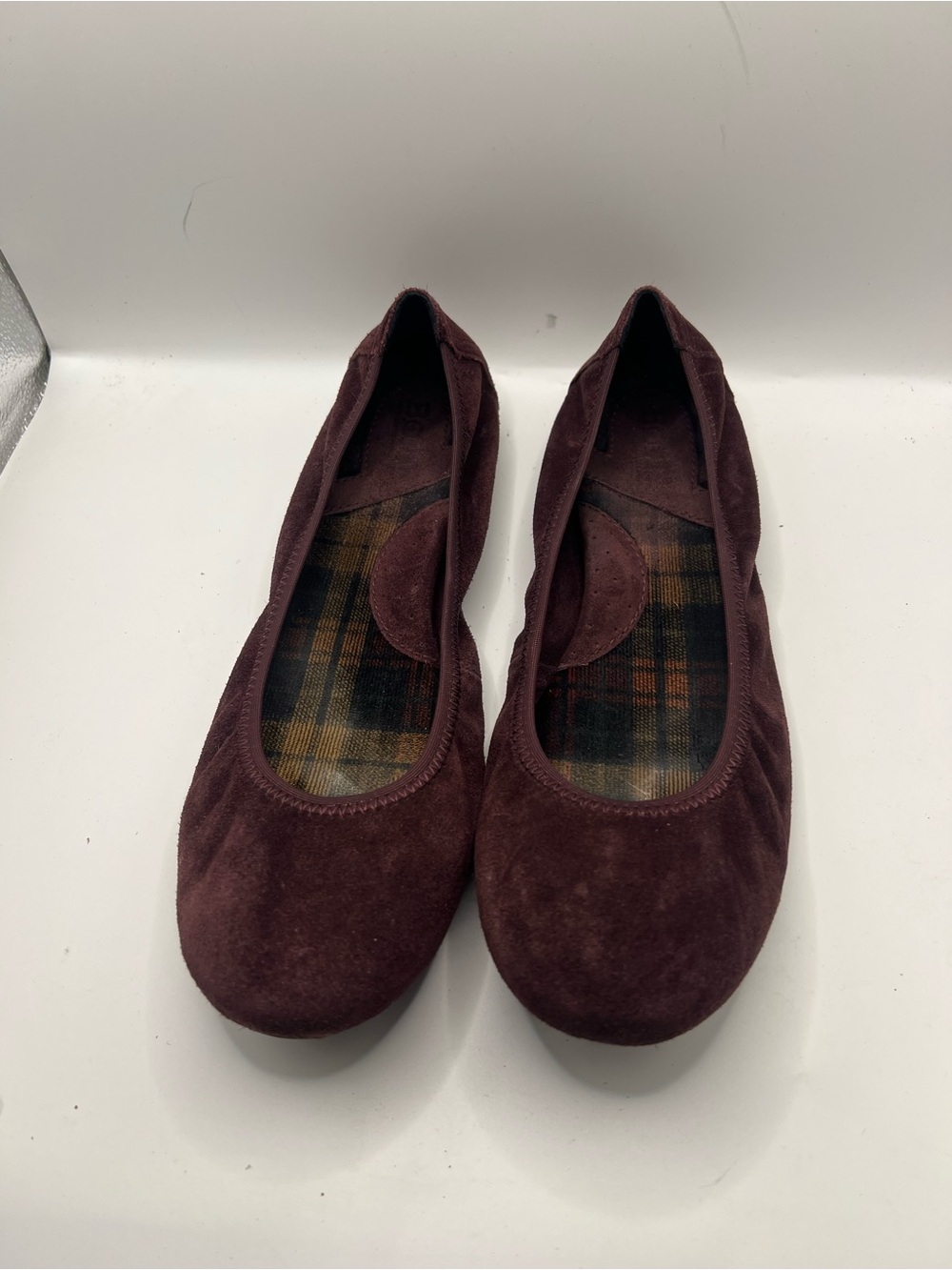 Born Burgundy Suede Ballet Flats - Picture 2 of 9